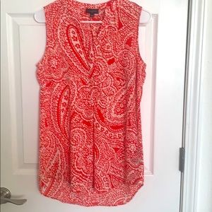 Limited small red/orange paisley tank